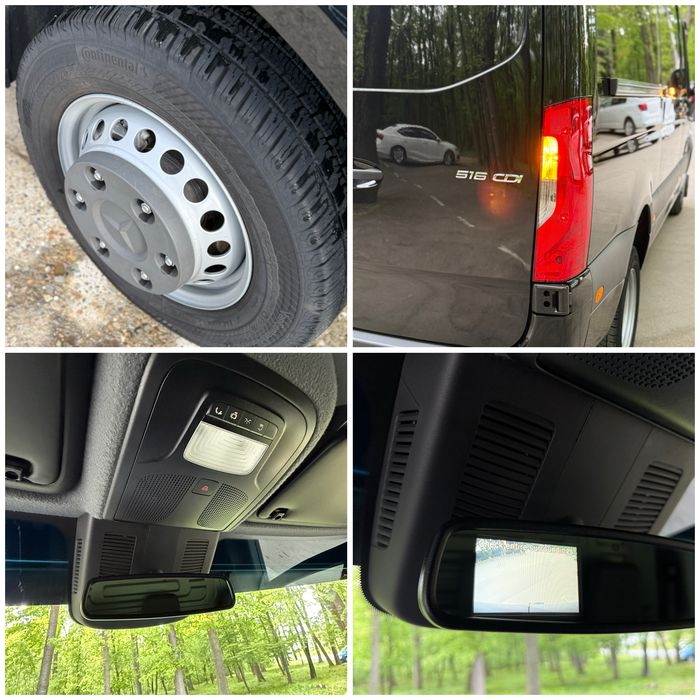 Mercedes Benz Sprinter 516 CDI 2019 2x Culisante Clima Navi Automat 7G 316 Cat B Mediu Black Edition