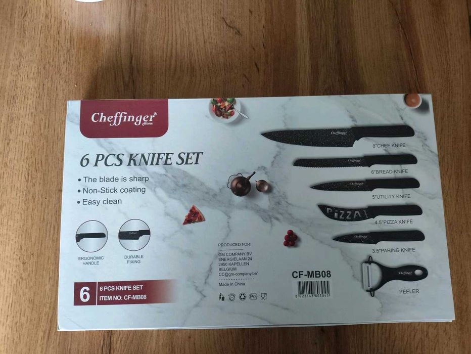 Комплект кухненски ножове 6 части, изработени от неръждаема стомана