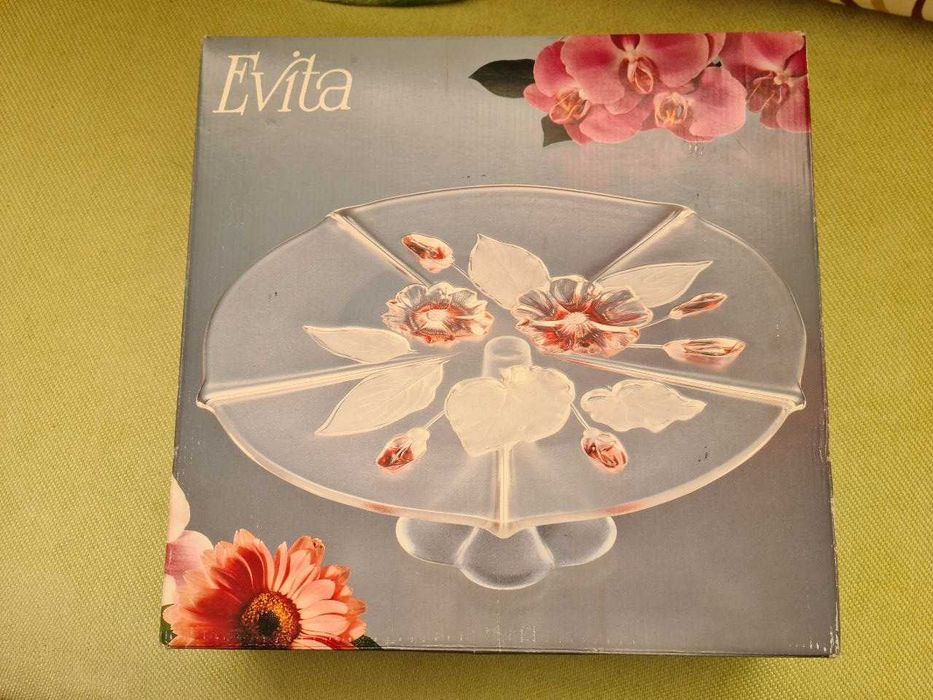 Тортница 340 мм из надёжного стекла