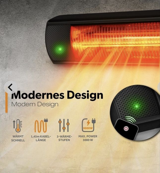 Външен инфрачервен нагревател с дистанционно управление 3000W