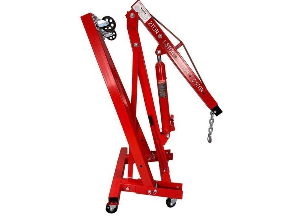 Macara hidraulica pliabila tip Girafa 2 tone 2T pentru atelier