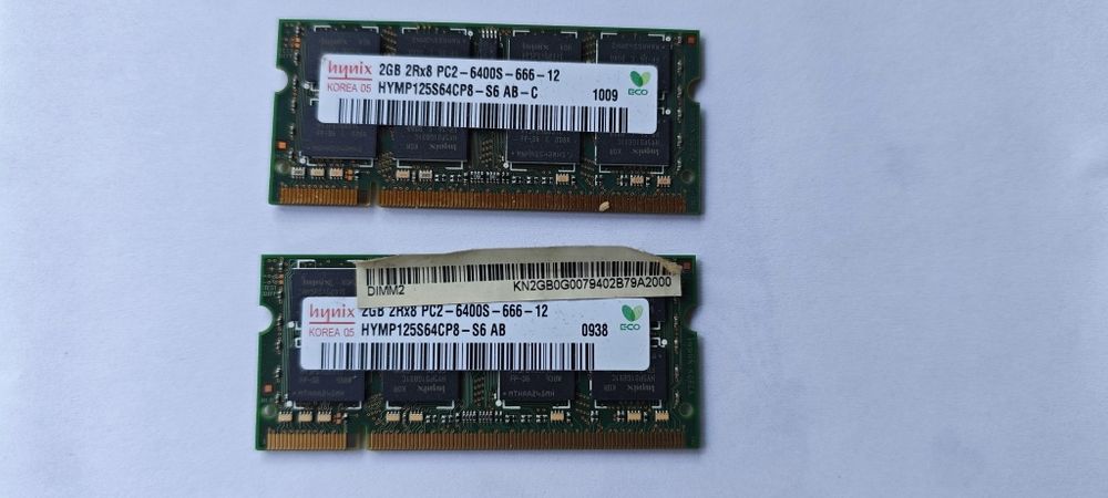 2x2GB sodimm памет за лаптоп DDR2-800/ PC2-6400S