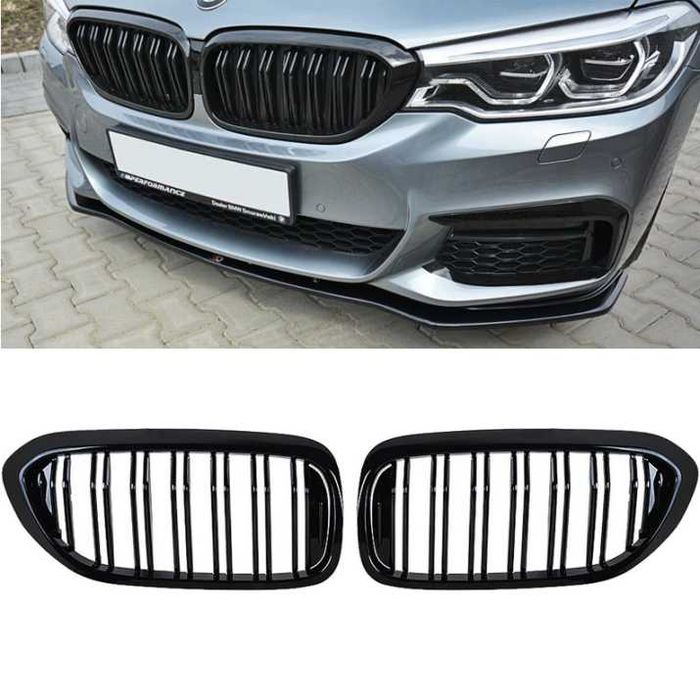 Двойни Бъбреци за BMW G30 / G31 / G38 (2017+) Черен Гланц