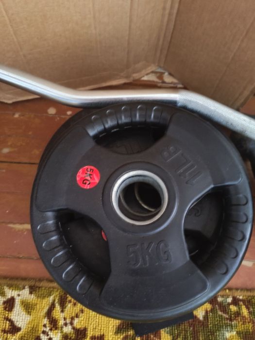 Продам штангу для бицепса с блинами