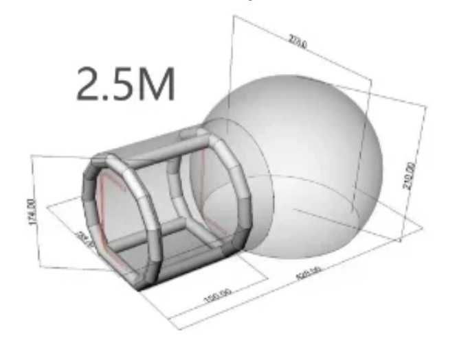 Надуваема балонена къща тип иглу балонна палатка за парти 2,5м 4м