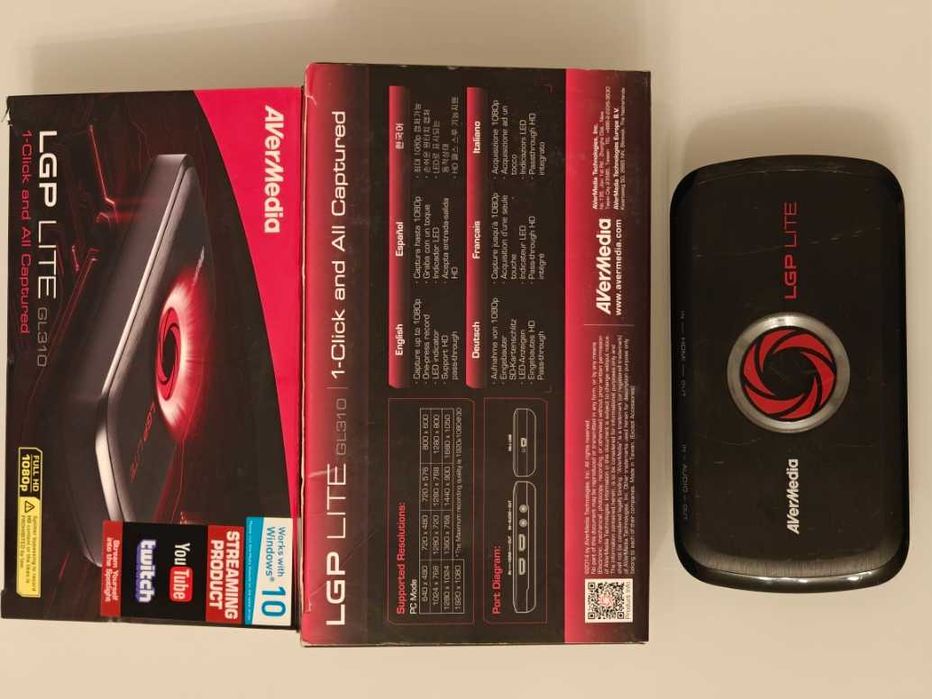 Placa captură video USB AVerMedia Live Gamer Portable Lite (LGP Lite GL310) (61GL3100A0)