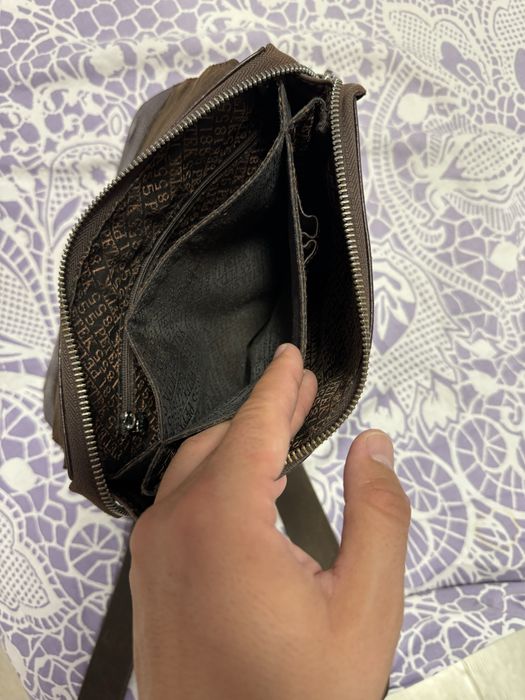 Чанта кафява за през рамо, естествена кожа, petek/петек/