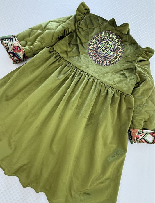 Кыз бала шапаны тюрбанмен