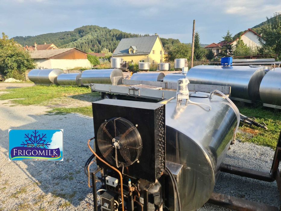 Tanc 2500 litri racire lapte , bazin lapte , tanc inox , cu spalare