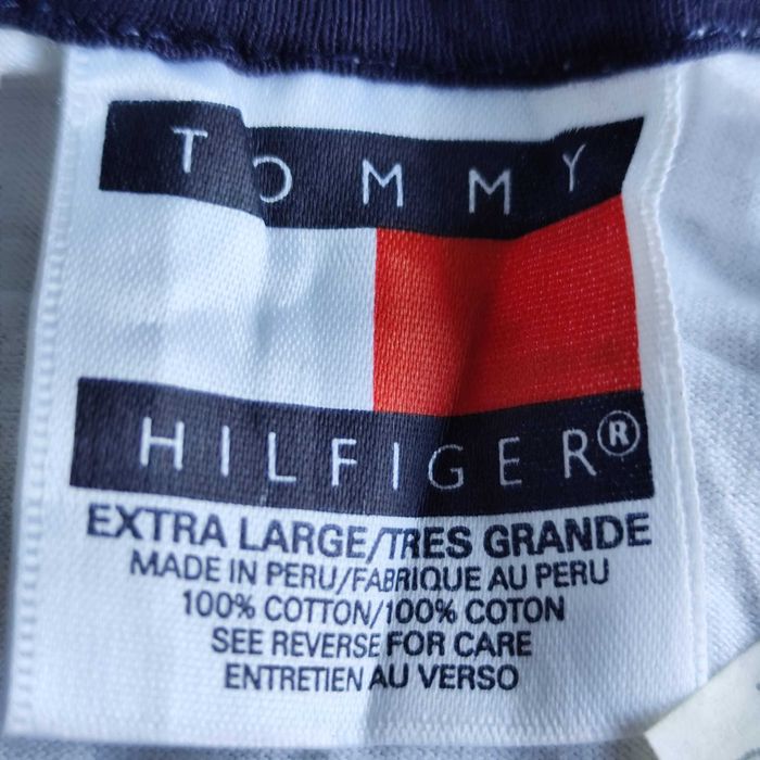 Tricou Tommy Hilfiger Marime mare XL/XXL Alb logo mic