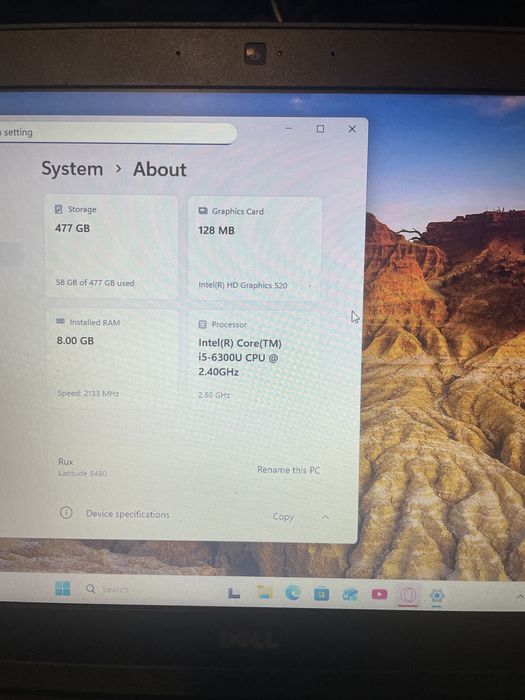 Laptop Dell Latitude 5480 | i5 | 8GB RAM | cu incarcator