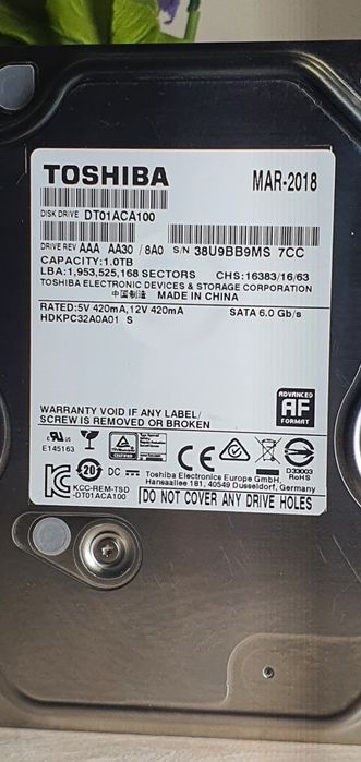 !!!СРОЧНО!!! TOSHIBA Жёсткий диск