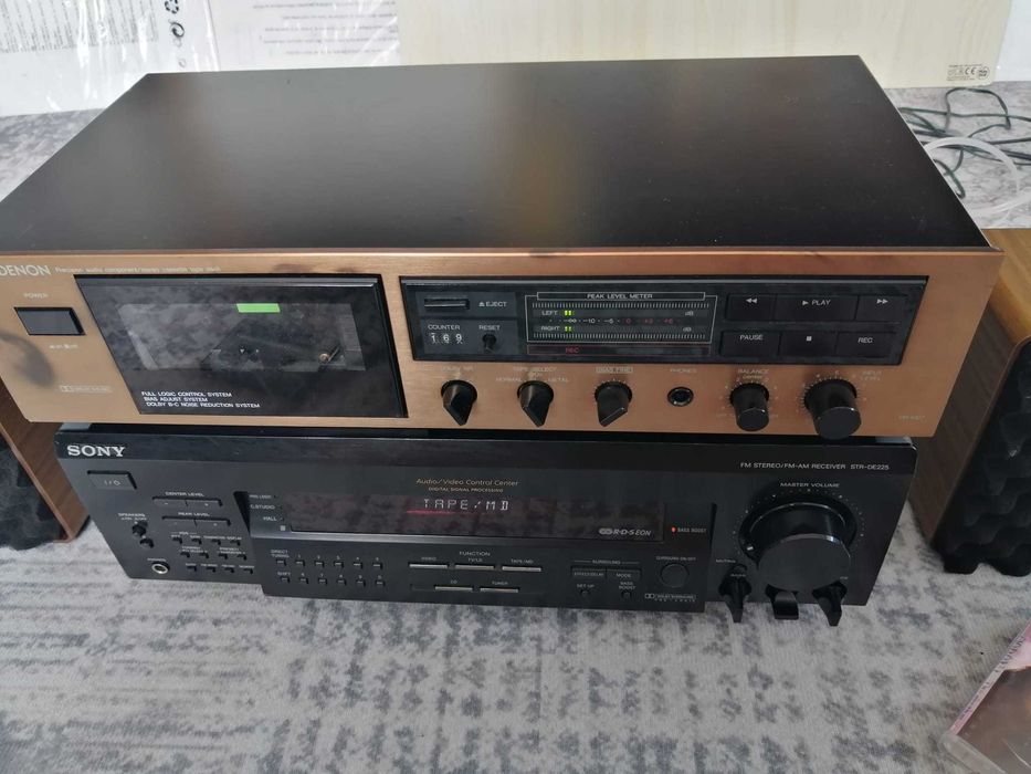 Audio vintage deck Denon + boxe Summit