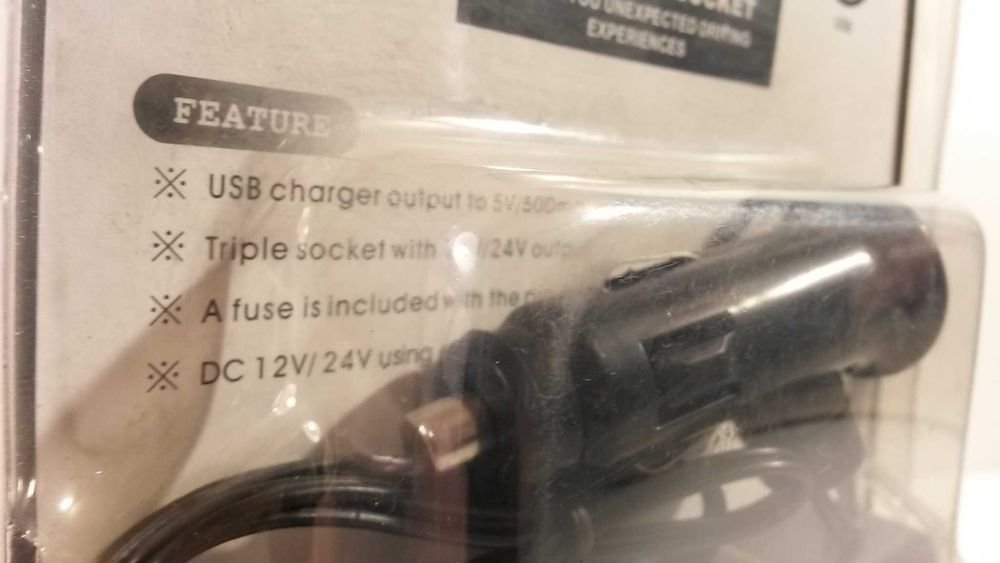 Контакт/зарядно за автомобил USB & Triple Socket IN-CAR