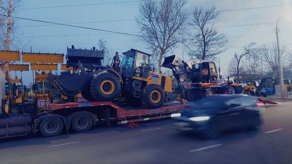 Фронтальный погрузчик XCMG LW500FN 3 куба рычаг и джостик