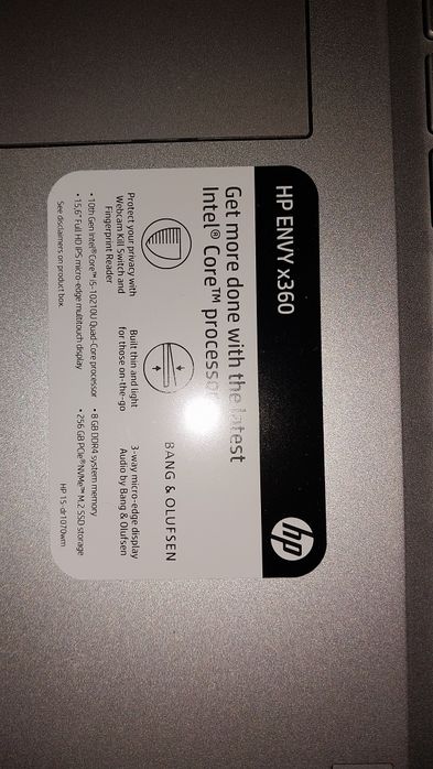 Ноутбук HP Envy x360 i5-10210U 8GB/256GB SSD 15.6