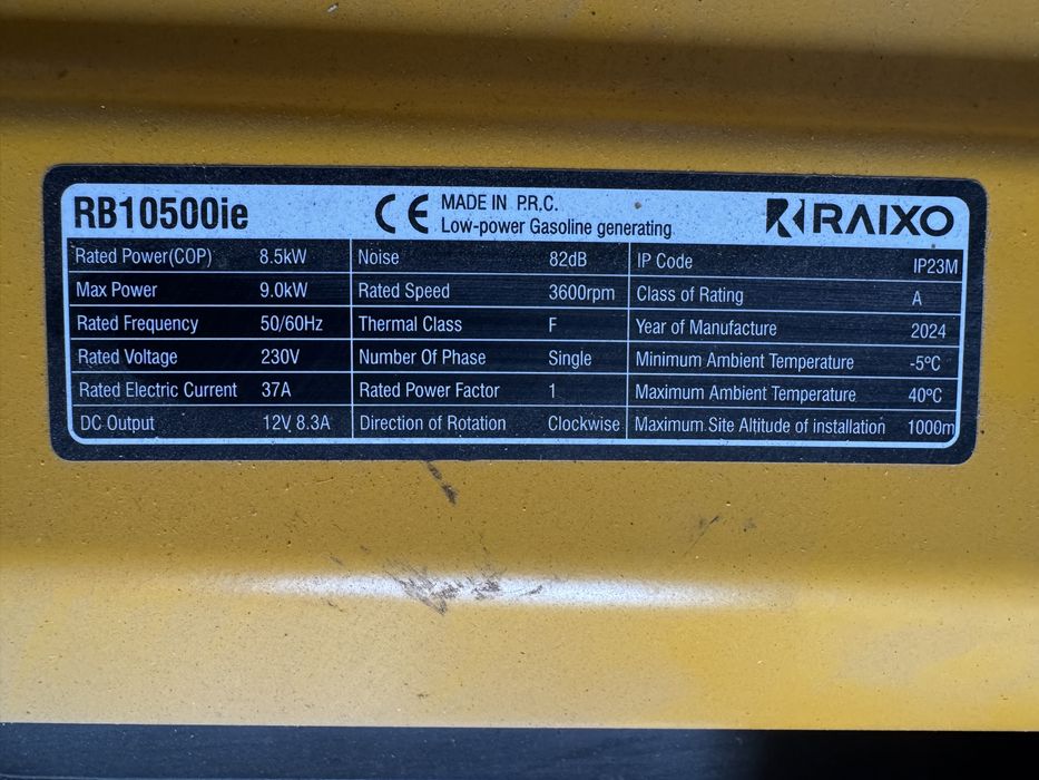 Продаётся инверторный генератор KRAIXO (RAIXO) RB10500ie 9/8,5 кВт