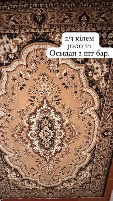 Кілемдер мен паластар турли размерде