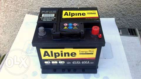 акумулатор-център Ямбол ; akum. ALPINE Austria 45Ah-91,40 лв.