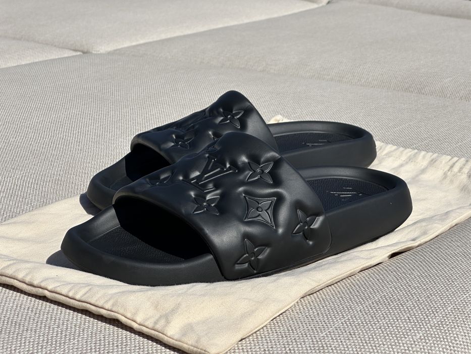 Louis Vuitton Pool Pillow slides 43 / Чехли Лyu Вутон Мъжки Черни 43 номер