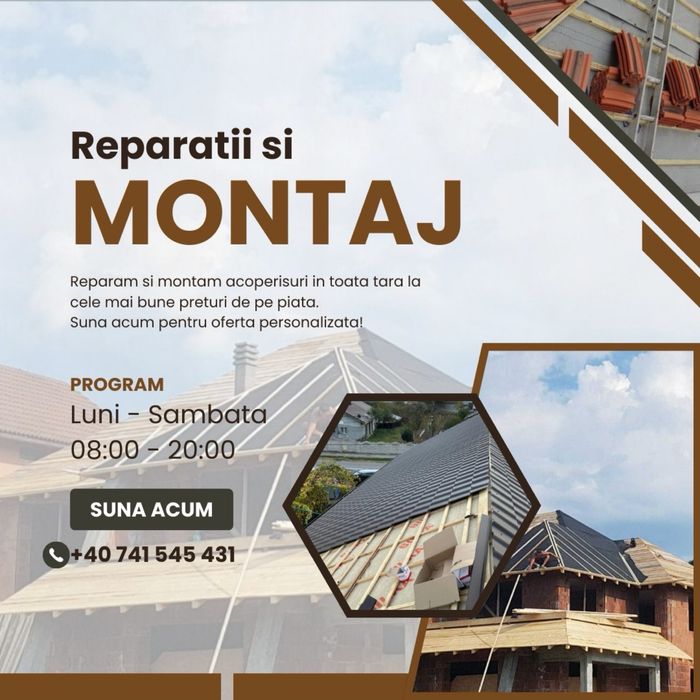Executam acoperisuri si montaj profesional