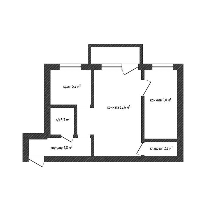 Продается 2 комнатная квартира