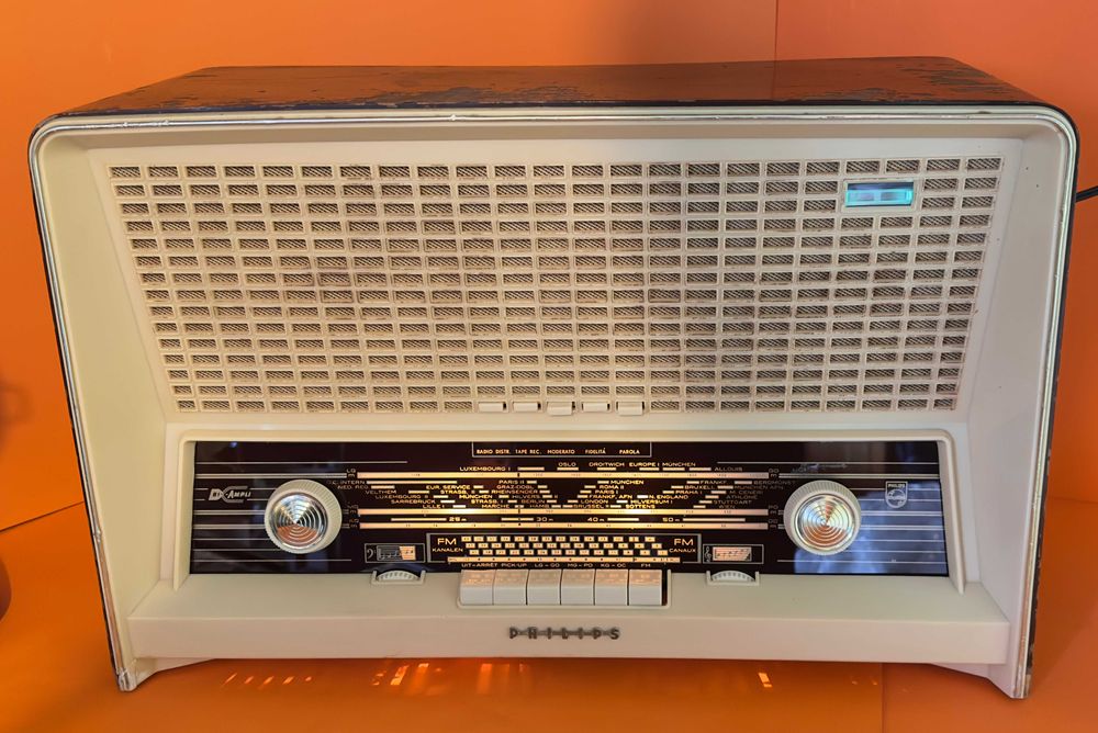 Ретро Лампово Радио Philips Работещо Перфектно