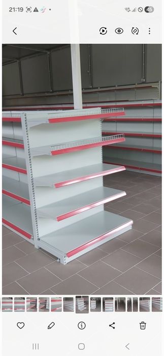 Polițe metalice  100cm/37 CM pentru rafturi de magazin