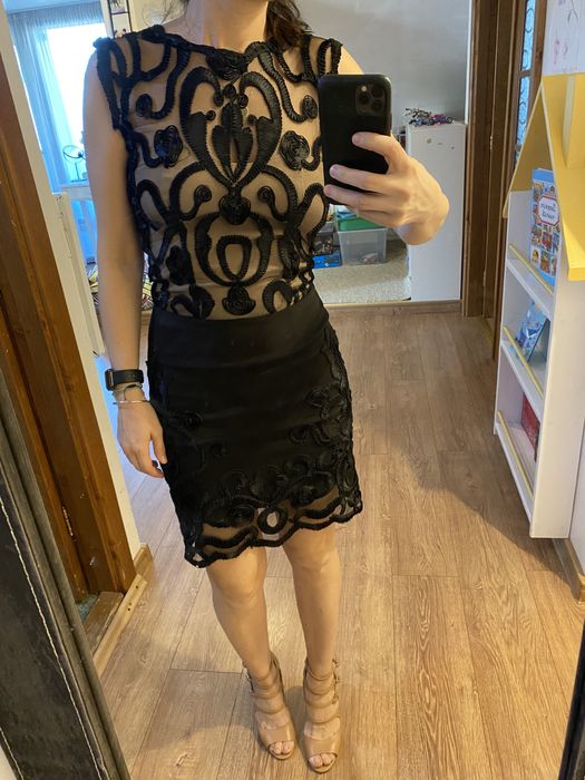 Rochie aplicatii dantela S