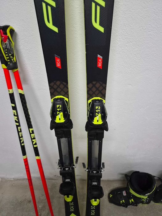 SKI FISCHER RC4 SC -CLAPARI SKI- BETE SKI LEKI - pachet complet - cumparate octombrie 2025, folosite un sezon de 4 ori