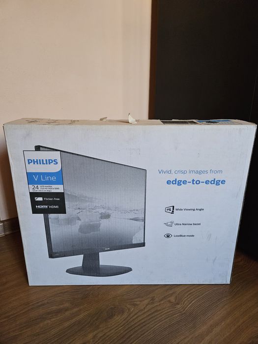 Monitor Philips 243V7QDSB/01 panel IPS 24 Inchi, full hd, 75hz, Vesa 100x100