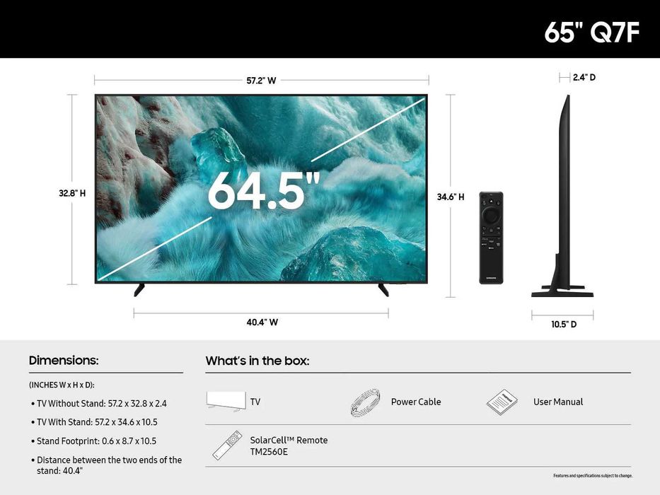 Телевизор Samsung 65Q7F Smart