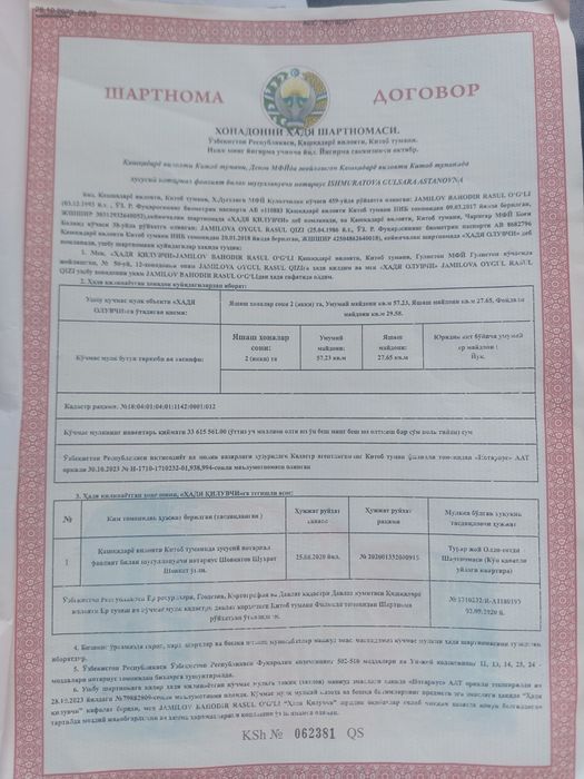 Kitob Guluston MFY dom sotiladi 2xona