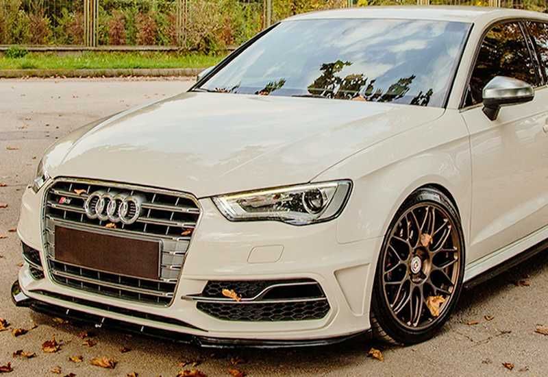 Преден лип спойлер за ауди а3 с3 8в / audi a3 s3 8v lip spoiler / добавка за предна броня / нож