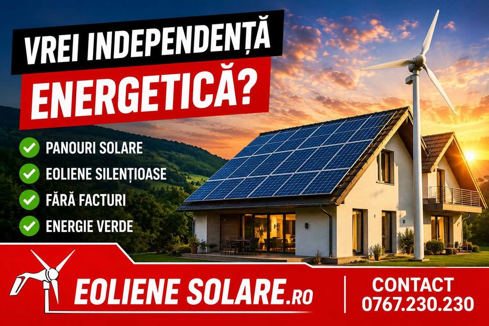 Panouri FOTOVOLTAICE, Panouri SOLARE, Turbine Eoliene - CÂMPINA -
