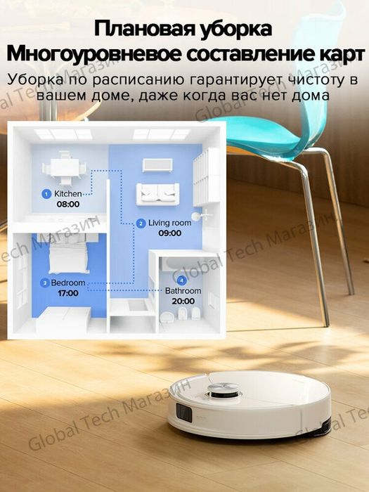 Робот-пылесос roborock S8 Pro+ белый (RU Версия), Двойная система защи