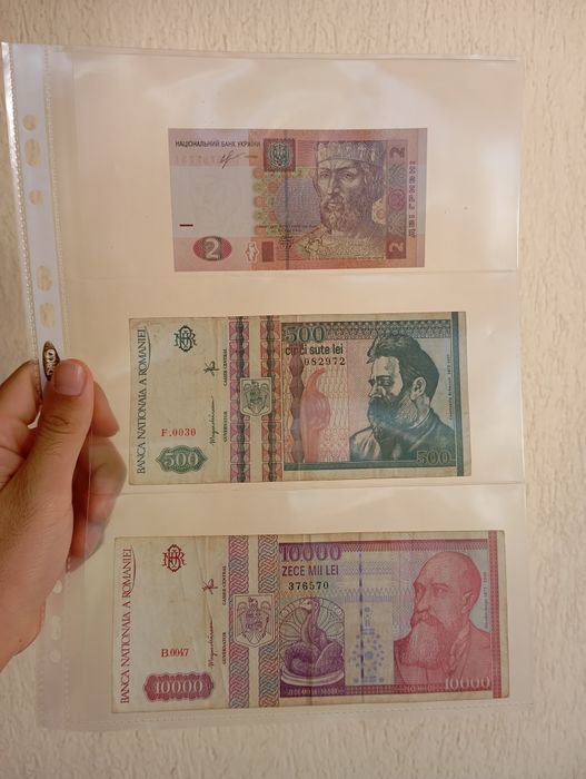 Lot 3 bancnote și 27 monede