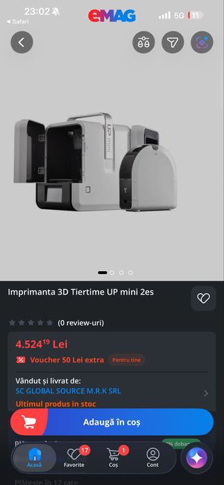 Imprimanta 3d Tiertime Up mini 2