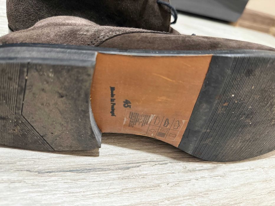 Официални мъжки кожени обувки H&M - естествен велур