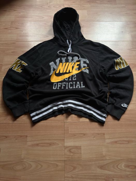 Hanorac hoodie sweatshirt bluza Nike Varsity 1972 retro black cotton