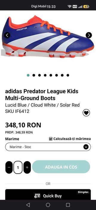 ghete de fotbal Adidas Predator