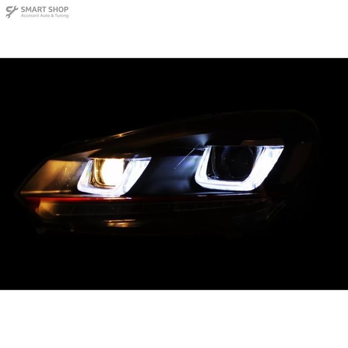 Faruri si Stopuri Full LED VW Golf 6 VI (2008-2013) R20 U Design cu Se
