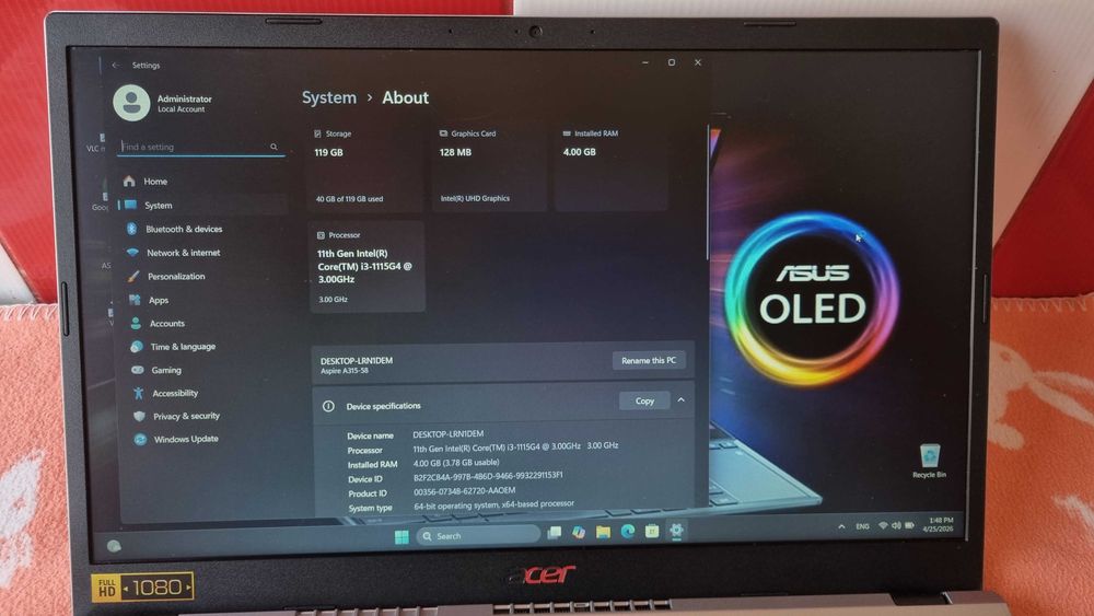 ACER i3 generatia a-11-a = 800 lei
