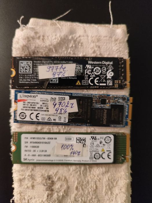 Продам б/у Ссд, м2 nvme