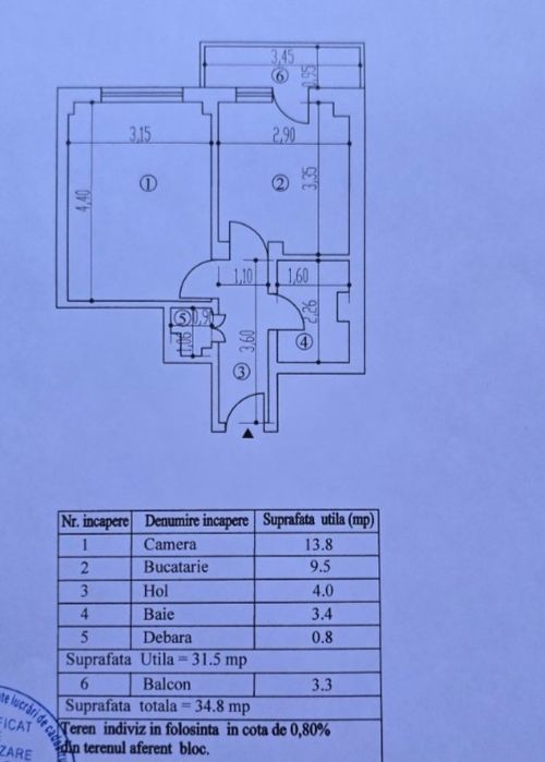 Apartament 1 camera zona Garii