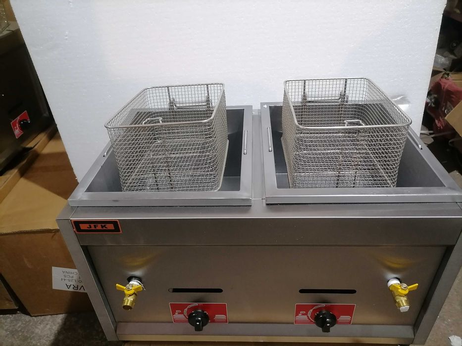 Фритюрник прфесионален газов-единичен, двоен