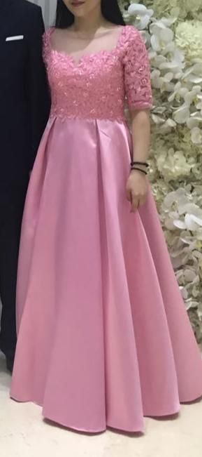 вечернее длинное Платье розовое