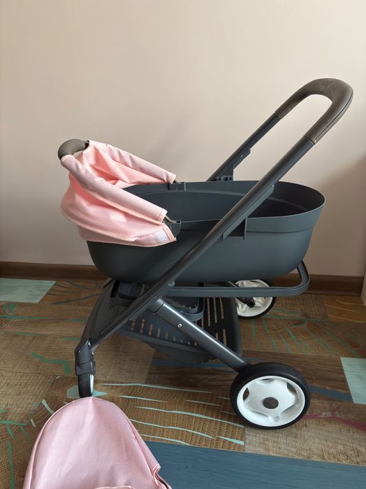 Количка за кукли 3 в 1 Smoby - Maxi Cosi Quinny, светлорозова