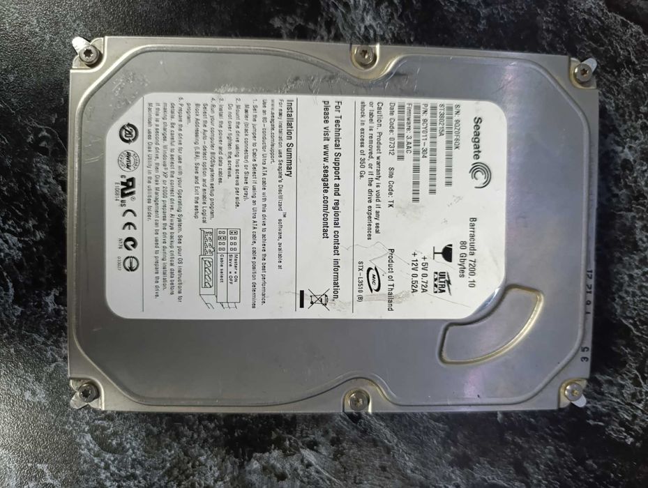 Продам HDD с IDE 80 Гб, в отличном состоянии