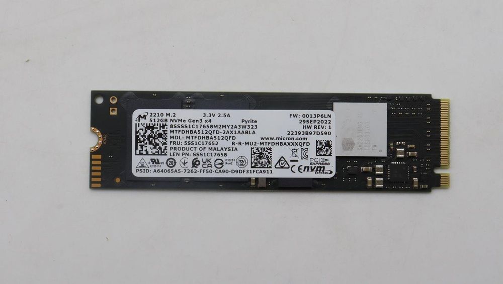 SSD M2 512gb Micron 2200 мб/с